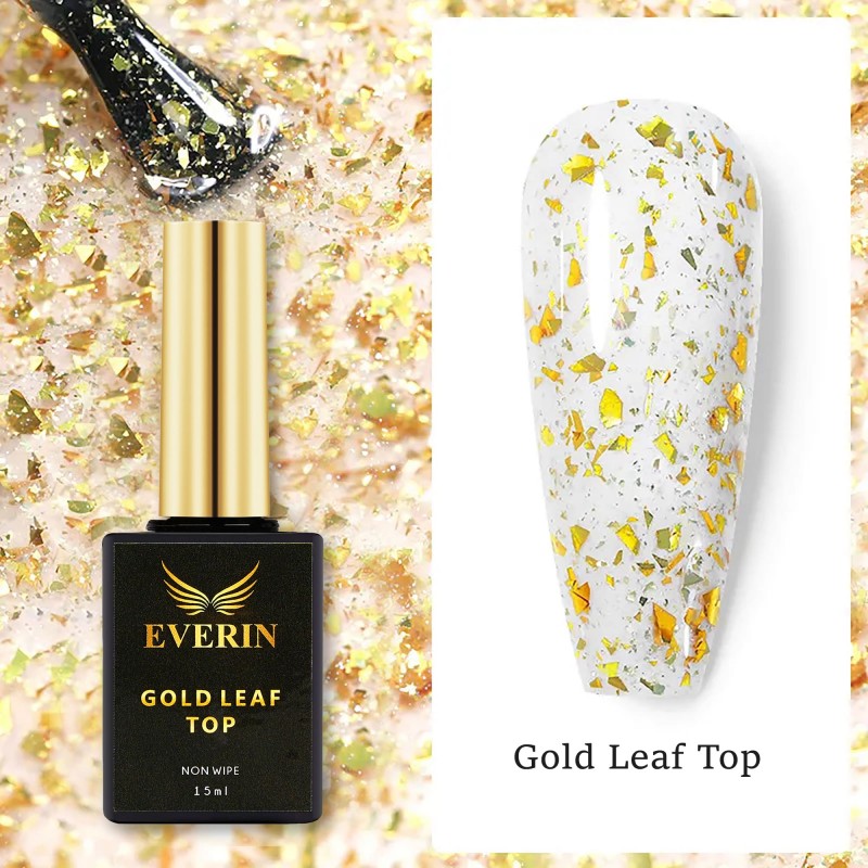 Top Coat- Gold Leaf Everin 15ml